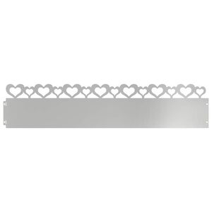 vidaXL Rasenkanten 10 stk. 103 x 0,05 x 22 cm Verzinkter Stahl Silber