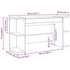 vidaXL Schreibtisch mit Regal Schwarz Eichen-Optik 140 x 50 x 75 cm