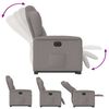 vidaXL Relaxsessel mit Aufstehhilfe Elektrisch Taupe Stoff