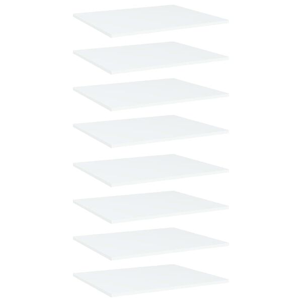vidaXL B&uuml;cherregal-Bretter 8 Stk. Wei&szlig; 60x50x1,5 cm Holzwerkstoff
