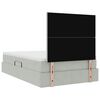 vidaXL Bett mit Stauraum und LED mit LED Hellgrau 120 x 200 cm Samt