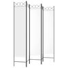 vidaXL 5-tlg. Paravent Wei&szlig; 200x200 cm Stoff