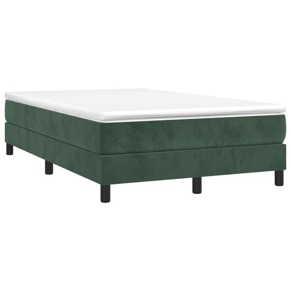 vidaXL Boxspringbettgestell Dunkelgr&uuml;n 120x200 cm Samt