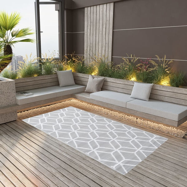 vidaXL Outdoor-Teppich ARAKIL Grau 160x230 cm PP