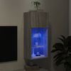 vidaXL TV-Schrank mit LED-Leuchten Grau Sonoma 40,5x30x90 cm