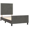 vidaXL Bettgestell ohne Matratze Dunkelgrau 100x200 cm Samt