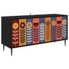 vidaXL TV-Schrank ESSEN 102 x 33 x 51 cm Schwarz Eichen-Optik