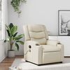 vidaXL Massagesessel Creme Kunstleder