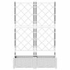 vidaXL Garten-Pflanzgef&auml;&szlig; 2 pcs Wei&szlig; 80 x 40 x 125,5 cm Stahl