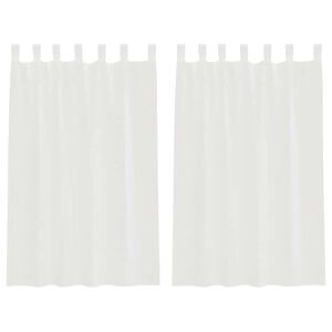 vidaXL Voile Vorh&auml;nge mit Schlaufen 2 Stk. Wei&szlig; 140x175 cm