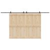 vidaXL Schiebet&uuml;rbeschlag-Set 400 cm Stahl Schwarz