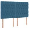 vidaXL Bett mit Stauraum und LED mit LED Dunkelblau 140 x 200 cm Samt