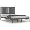 vidaXL Massivholzbett ohne Matratze Grau 120x200 cm Kiefernholz