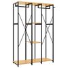 vidaXL Kleiderschrank Schwarz und Eichen-Optik 110x40x167 cm Metall