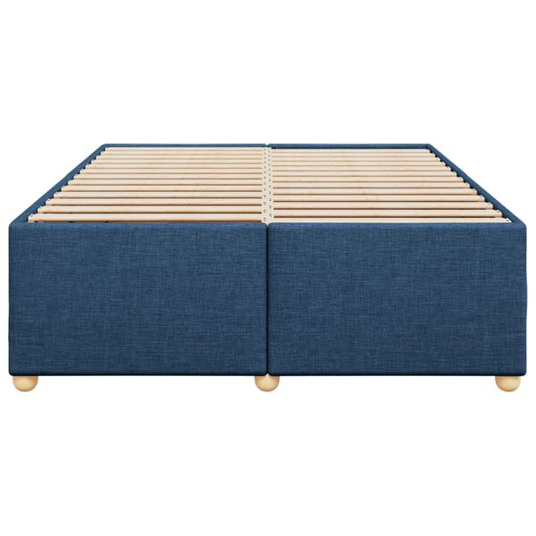 vidaXL Bettgestell ohne Matratze Blau 160x200 cm Stoff