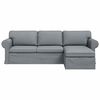 vidaXL Sofa 210cm Hellgrau Metall
