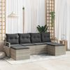 vidaXL Sofa Set 6 pcs Hellgrau Poly-Rattan