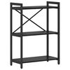 vidaXL B&uuml;cherregal 60 x 30 x 85 cm Holzwerkstoff Schwarz Eichen-Optik