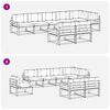 vidaXL Outdoor-Sofagarnitur mit Kissen 8 pcs Natur und Creme