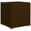 vidaXL 3-tlg. Garten-Sonnenliegen mit Teetisch Poly Rattan Braun