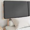 vidaXL Bettgestell mit gepolstertem Kopfteil Dunkelgrau 140 x 190 cm
