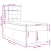 vidaXL Boxspringbett mit Matratze Dunkelbraun 90x190 cm Stoff