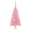 vidaXL Weihnachtsbaum mit 150 LEDs mit St&auml;nder Rosa 120 cm PVC