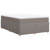 vidaXL Boxspringbett mit Matratze Taupe 140x190 cm Stoff