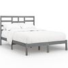vidaXL Massivholzbett Grau 160x200 cm