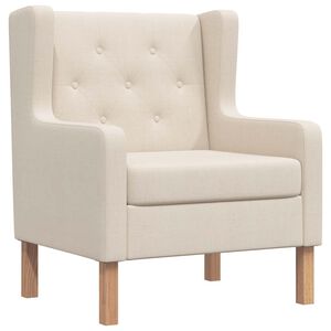 vidaXL Sessel Cremewei&szlig; Stoff