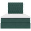 vidaXL Bett mit Stauraum und LED mit LED Dunkelgr&uuml;n 120 x 200 cm Samt