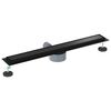 vidaXL Duschablauf 2-in-1 mit 360&deg; Siphon Schwarz 70 cm Edelstahl 304