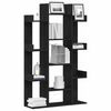 vidaXL B&uuml;cherregal Schwarz Eichen-Optik 86 x 25,5 x 140 cm