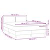vidaXL Boxspringbett mit Matratze & LED Schwarz 160x220 cm Samt