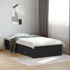 vidaXL Bettgestell mit Schubladen Schwarz 90x190 cm Holzwerkstoff