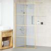 vidaXL Walk-in Duschwand Gold 100 x 195 cm Geh&auml;rtetes Glas