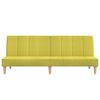 vidaXL Schlafsofa 2-Sitzer mit Hocker Gr&uuml;n Stoff