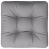 vidaXL Palettenkissen Grau 58x58x10 cm Stoff