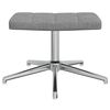 vidaXL Relaxsessel mit Hocker Hellgrau Stoff