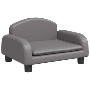 vidaXL Kindersofa Grau 50x40x30 cm Kunstleder