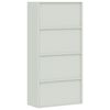 vidaXL Aktenschrank Hellgrau und Dunkelgrau 90x40x180 cm Stahl