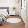 vidaXL Kunstfell Hasen Teppich Olite Wei&szlig; &Oslash; 80 cm Polyester