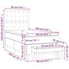 vidaXL Boxspringbett mit Matratze Dunkelgrau 90x190 cm Stoff