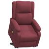 vidaXL Massagesessel mit Aufstehhilfe Weinrot Stoff