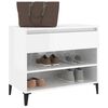 vidaXL Schuhregal Hochglanz-Wei&szlig; 70x36x60 cm Holzwerkstoff