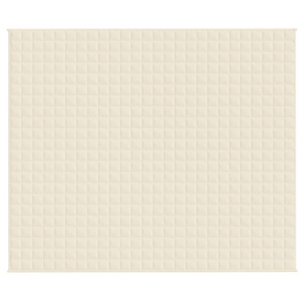 vidaXL Gewichtsdecke Hellcreme 220x260 cm 11 kg Stoff