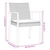 vidaXL 3-tlg. Garten-Essgruppe mit Kissen Poly Rattan und Stahl
