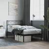 vidaXL Bettgestell mit Kopfteil Metall Schwarz 90x200 cm