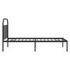 vidaXL Bettgestell mit Kopfteil Metall Schwarz 100x200 cm