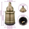 vidaXL Lampenfassungen 2 Stk. Bronze E27